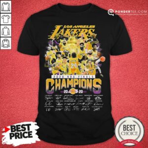 Hot Los Angeles Lakers 2020 NBA Finals Champions Signature Shirt