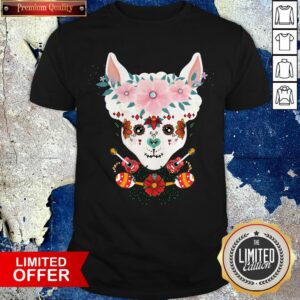 LLama Dia De Los Muertos Day Of The Dead Alpaca Calavera Shirt
