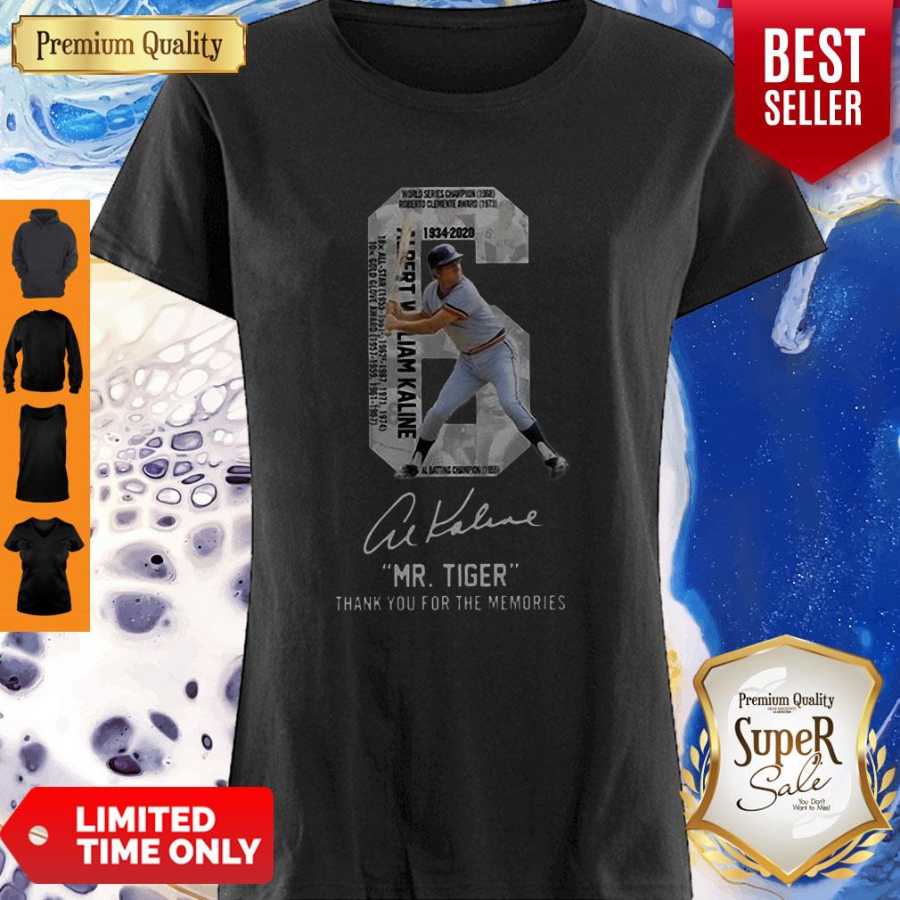 6 Al Kaline 1934-2020 Signature Mr. Tiger Detroit Tigers Shirt