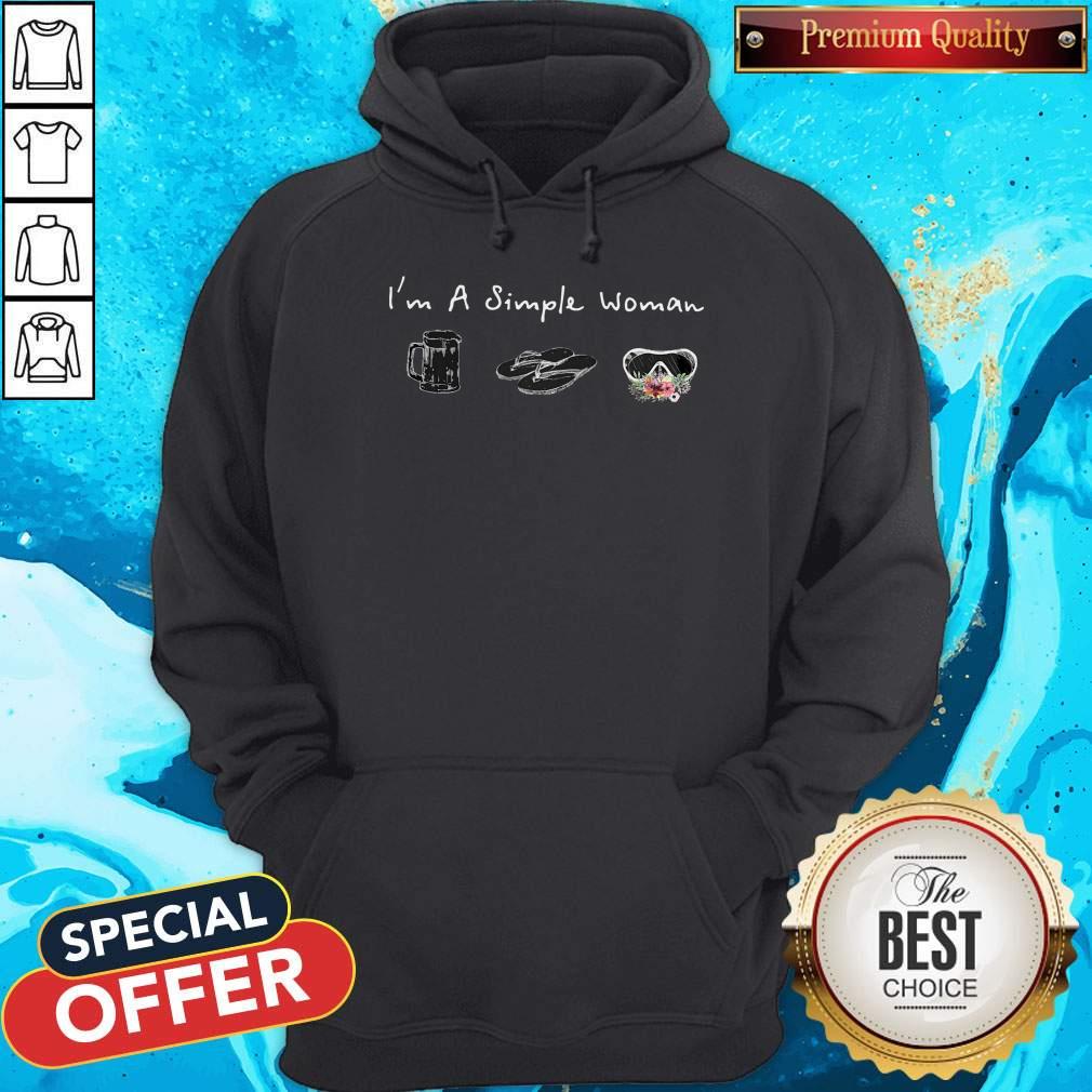 I’m A Simple Woman Loves Beer Flip Flop Swimming Glasses Shirt