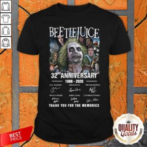 Beetlejuice 32nd Anniversary 1988 2020 Signatures Thank You For The Memories Halloween Shirt