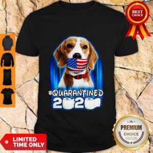 Funny Beagle Face Mask American Flag Quarantined 2020 Toilet Paper Shirt