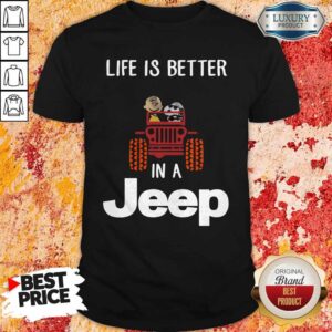 Snoopy And Woodstock Driving Life Is Better In A Jeep Shirt