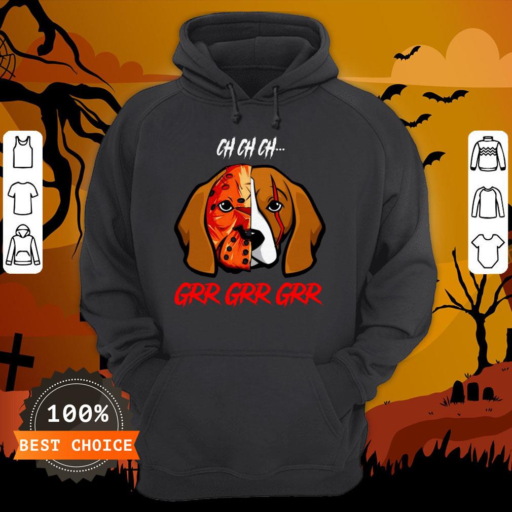 Jason Voorhees Beagle Ch Ch Ch Grr Grr Grr Halloween T-Shirt