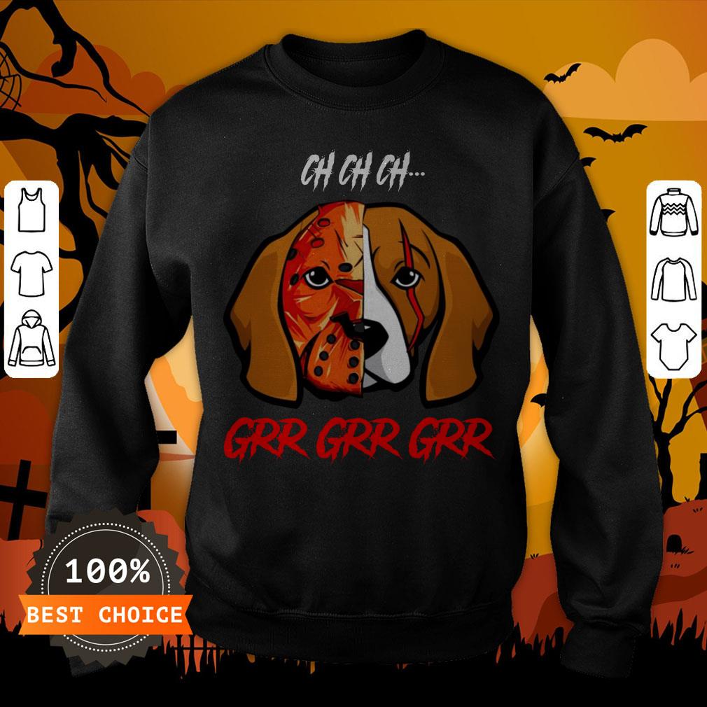 Jason Voorhees Beagle Ch Ch Ch Grr Grr Grr Halloween T-Shirt