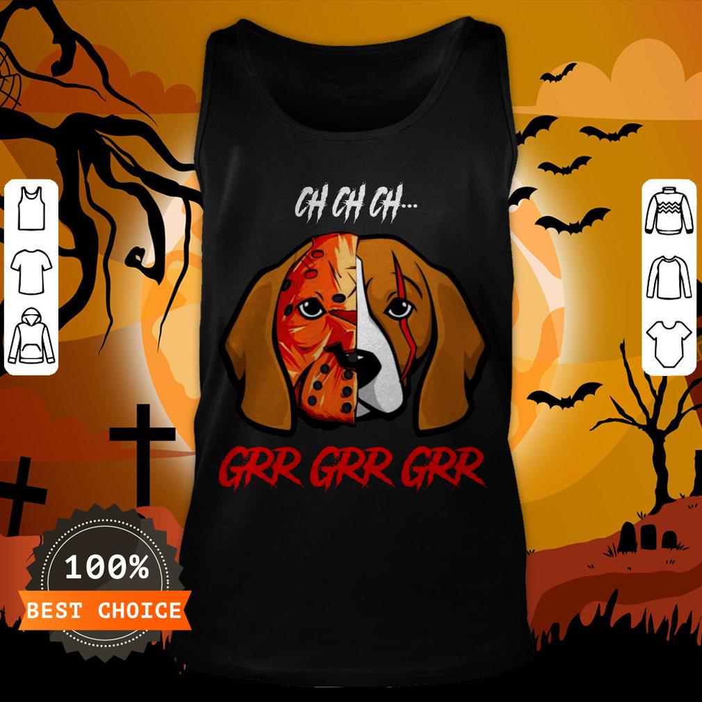 Jason Voorhees Beagle Ch Ch Ch Grr Grr Grr Halloween T-Shirt