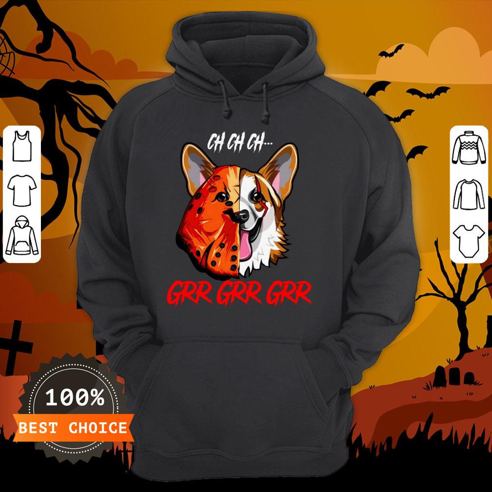 Jason Voorhees Corgi Ch Ch Ch Grr Grr Grr Halloween T-Shirt