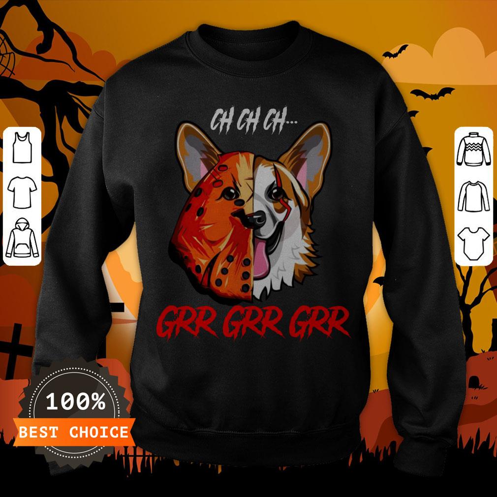 Jason Voorhees Corgi Ch Ch Ch Grr Grr Grr Halloween T-Shirt