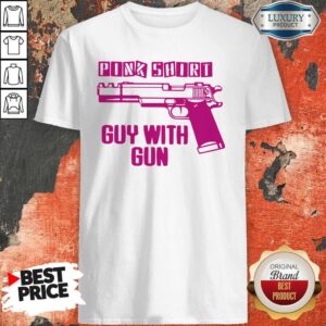Premium Pink Shirt Gun Guy With Gun Shirt
