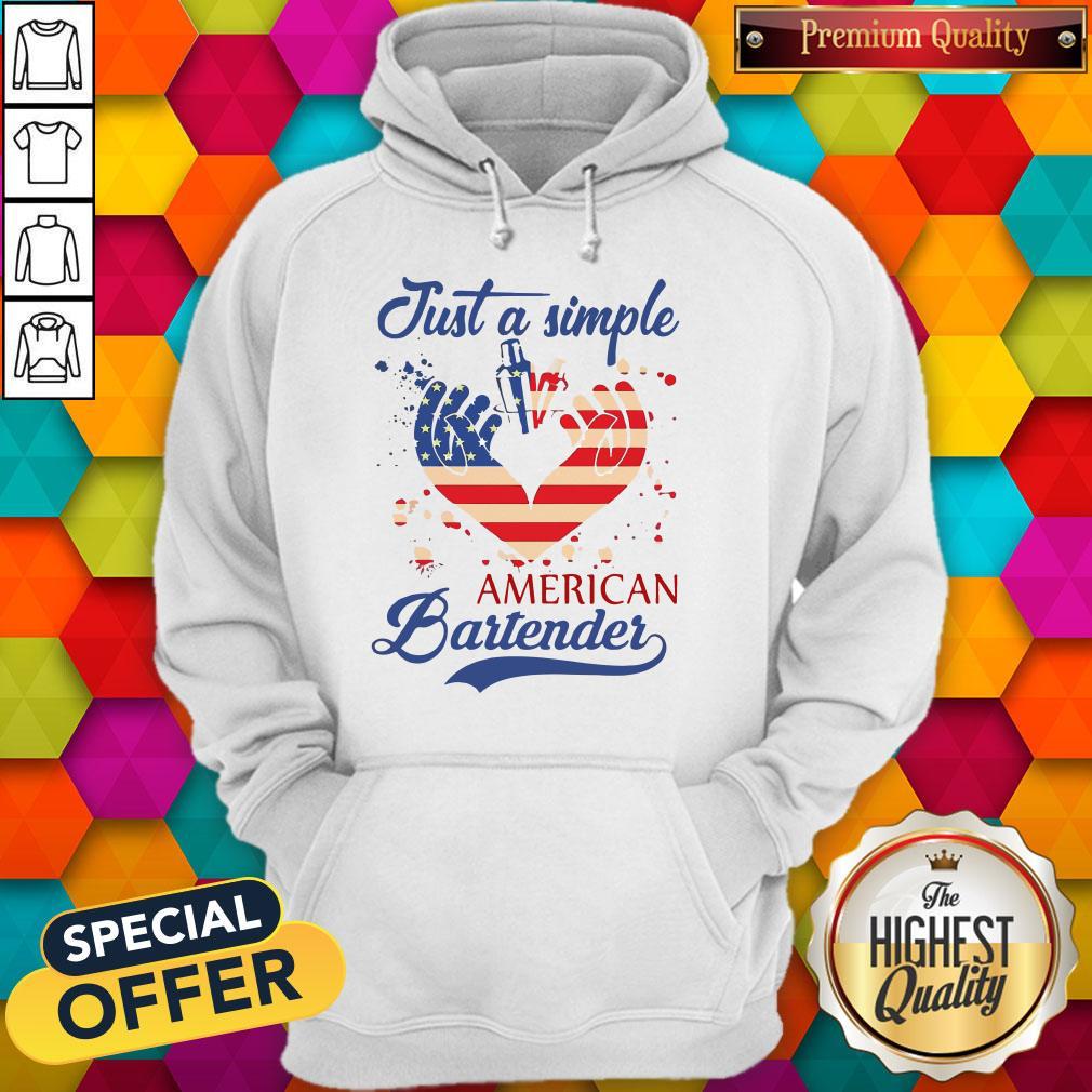 Just A Simple American Bartender Shirt