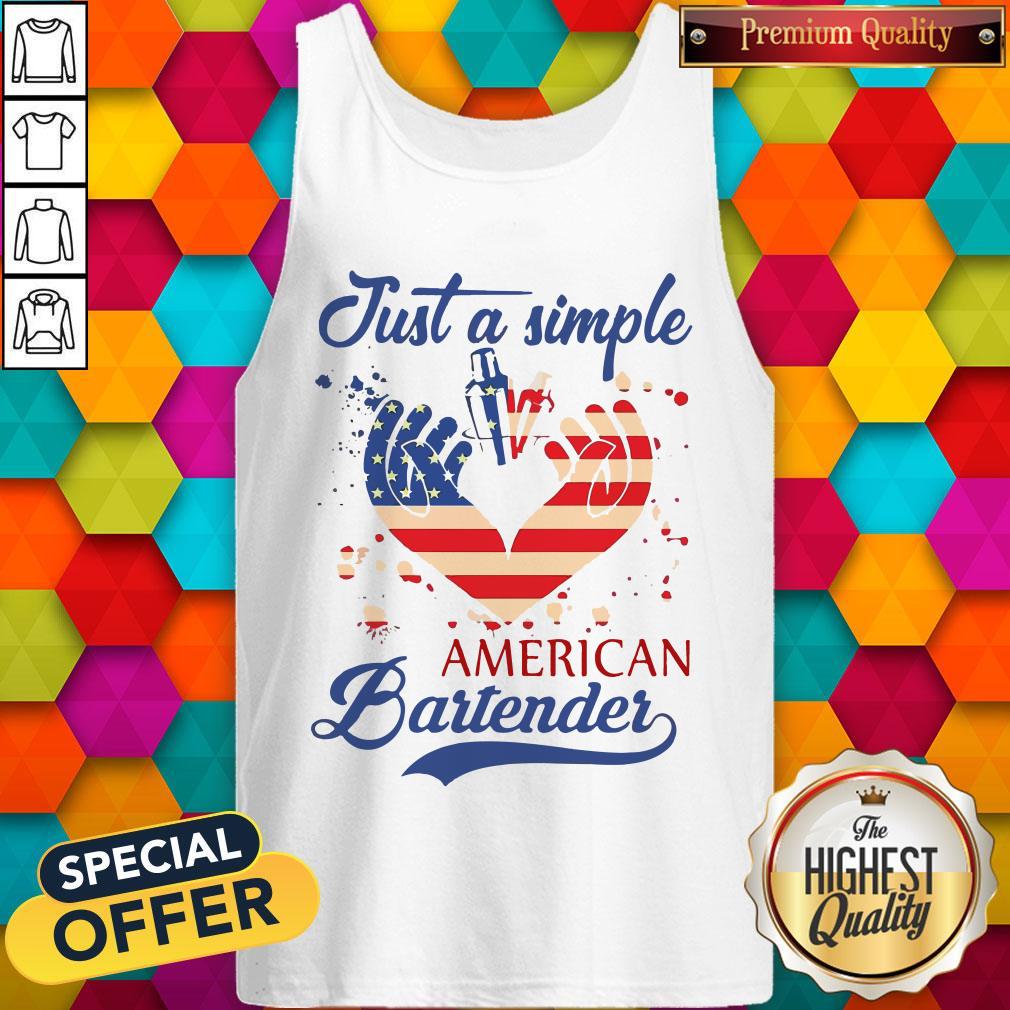 Just A Simple American Bartender Shirt