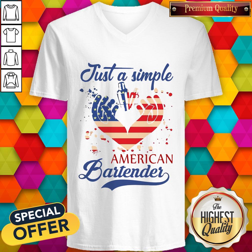 Just A Simple American Bartender Shirt