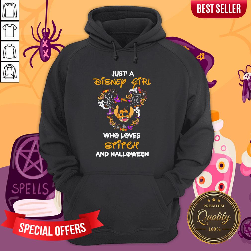 Just Disney Girl Who Loves Stitch And Halloween Shirt