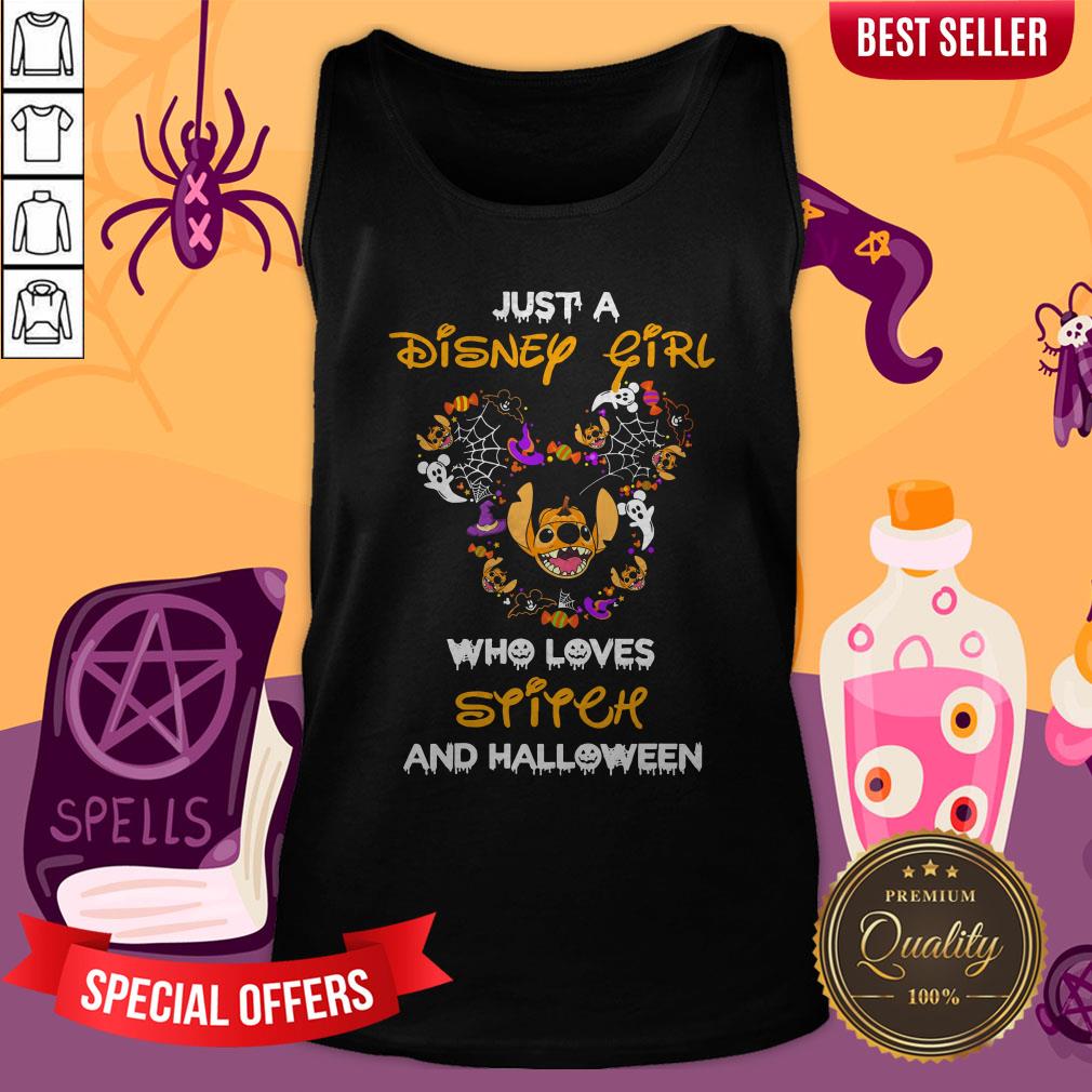 Just Disney Girl Who Loves Stitch And Halloween Shirt