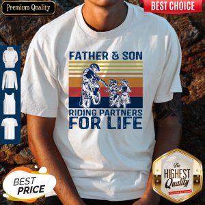 Top Father And Son Riding Partners For Life Vintage Shirt