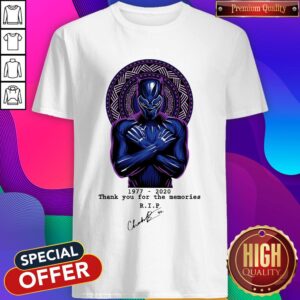 Rip Chadwick Boseman Black Panther 1977 2020 Thank You For The Memories Signature Shirt