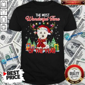 West Highland White Terrier The Most Wonderful Time Of The Year Ugly Christmas Shirt