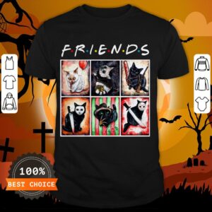Cat Horror Friends Halloween T-Shirt