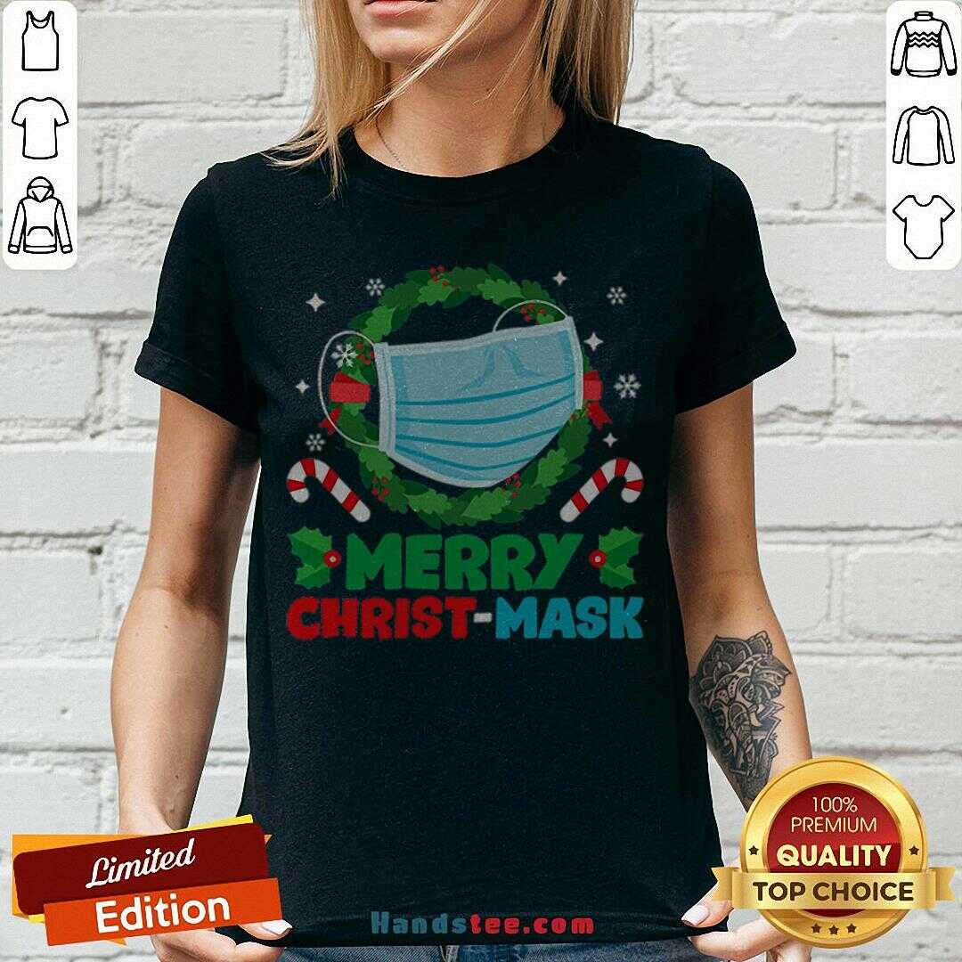 Cute Merry Christmask Christmas Pajama Shirt