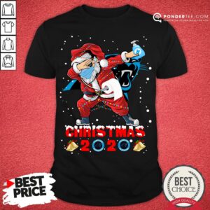 Hot Carolina Panthers Funny Santa Claus Dabbing Christmas 2020 Shirt