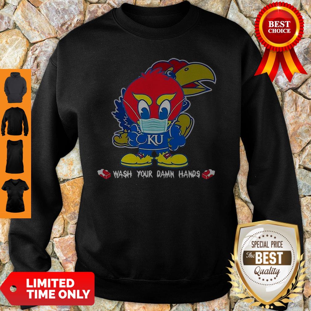 Kansas Jayhawks Wash Your Damn Hands COVID-19 Shirt
