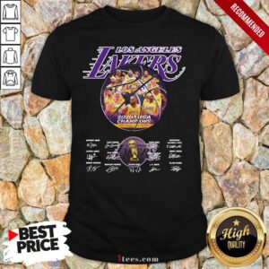 Los Angeles Lakers 2020 NBA Champions All Players Signatures Shirt