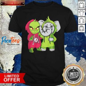 Perfect Baby Grinch Baby Elephant Peace Alabama Crimson Tide Shirt