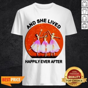 Ballet Girls Mask And She Lived Happily Ever After Halloween Shirt