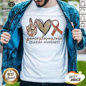 Peace Love Cure Leukemia Awareness Diamond Shirt