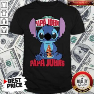 Stitch Hug Pizza Papa John’s Shirt