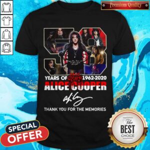 Nice 58 Year Of 1962 2020 Alice Cooper Signature Shirt