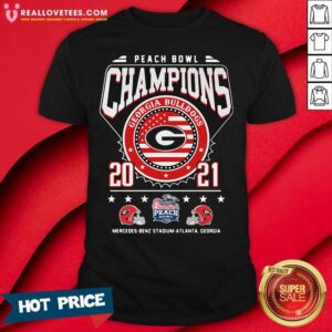 Official Peach Bowl Champions Georgia Bulldogs 2021 Shirt