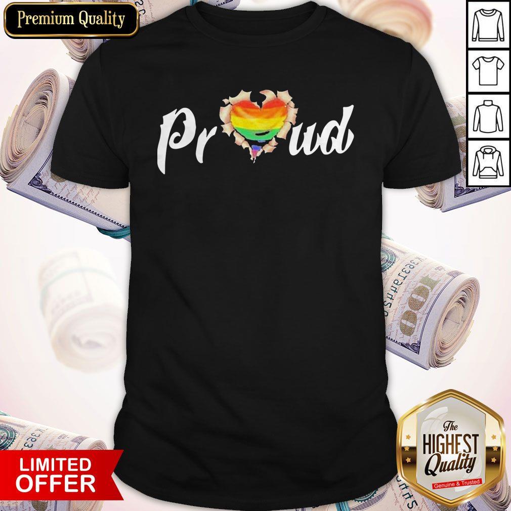LGBT Proud Blood Inside Me Heart Shirt