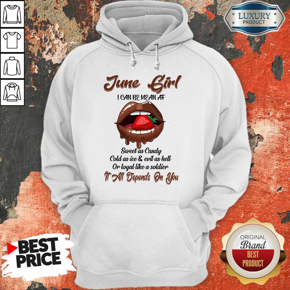 Lips Strawberry June Girl All Depend On You Shirt