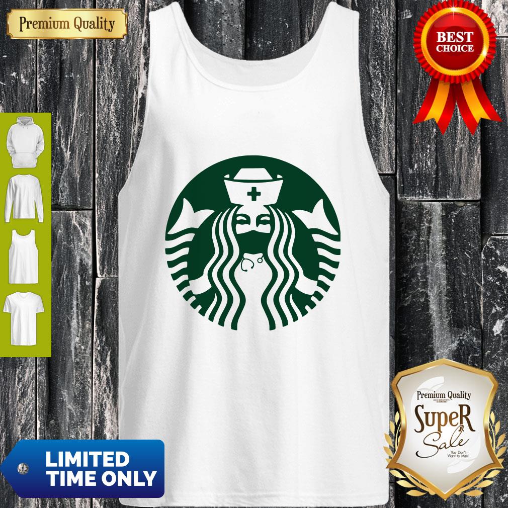 Premium Starbuck Coffee Mask Nurse Shirt