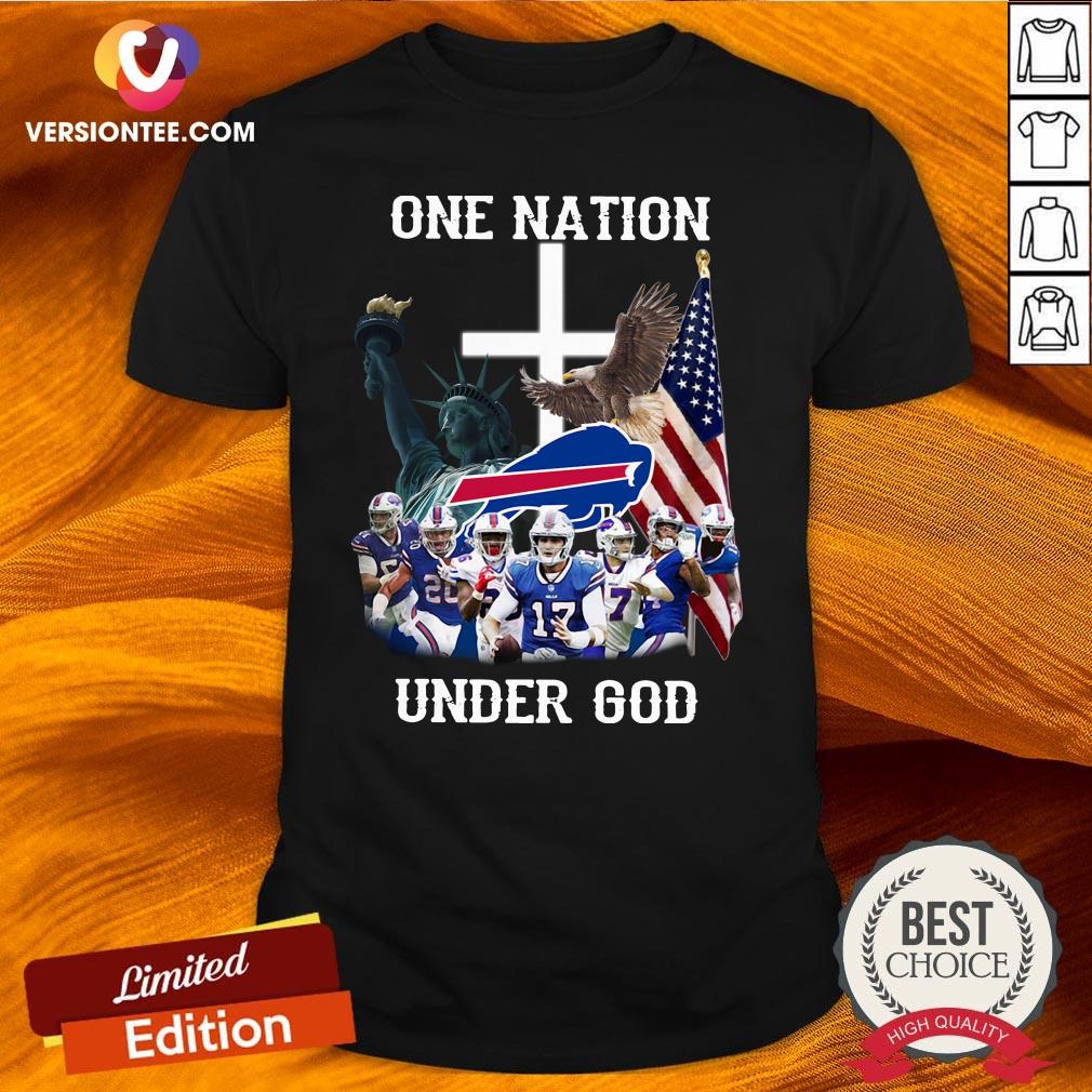 Love Buffalo Bills One Nation Under God American Flag Shirt