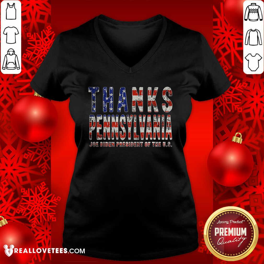 Love Thanks Pennsylvania Joe Biden President Of The Us American Flag Shirt