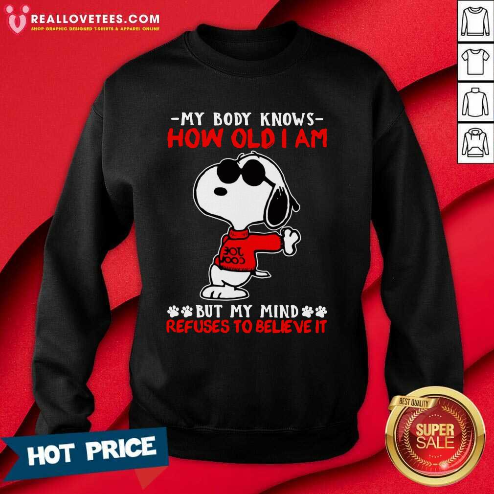 Lovely Snoopy How Old I Am Refuses To Believe It Shirt