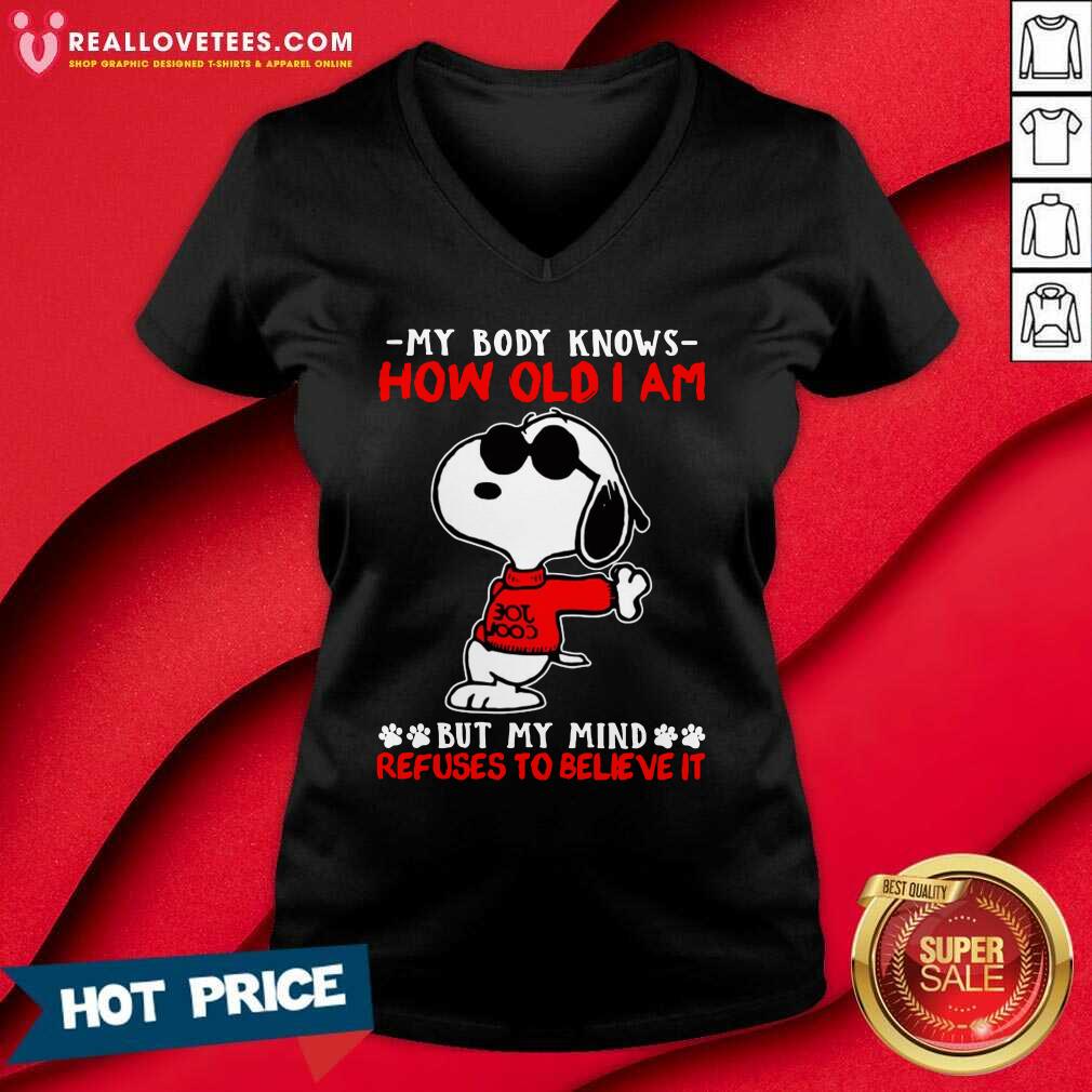 Lovely Snoopy How Old I Am Refuses To Believe It Shirt