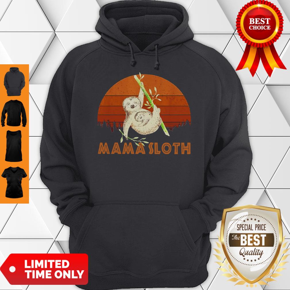 Official Mama Sloth Sunset Mother Day Shirt