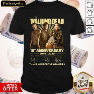 The Walking Dead 10th Anniversary 2010 2020 Signatures Shirt