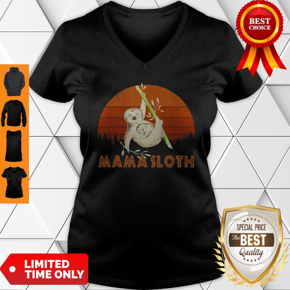 Official Mama Sloth Sunset Mother Day Shirt