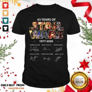 Pretty 43 Years 1977 2020 Star Wars Signatures Shirt