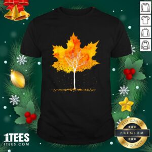Hot Maple Leaf Autumn Tree Orange Fall Leaves Season Shirt