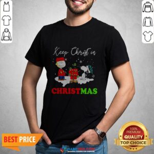Peanuts Charlie Brown And Snoopy Keep Christ In Christmas Shirt