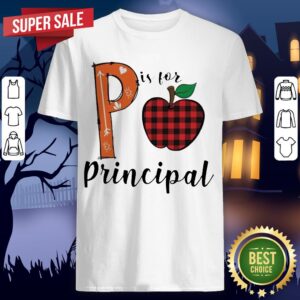 P Leopard Is For Teacher Principal Apple Shirt