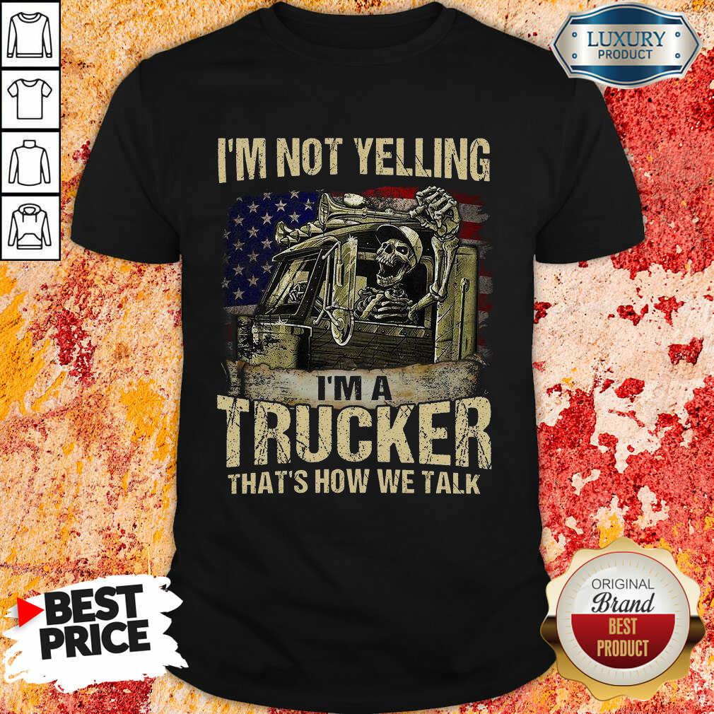 Malicious Trucker We Talk Skull American Flag 5 Shirt