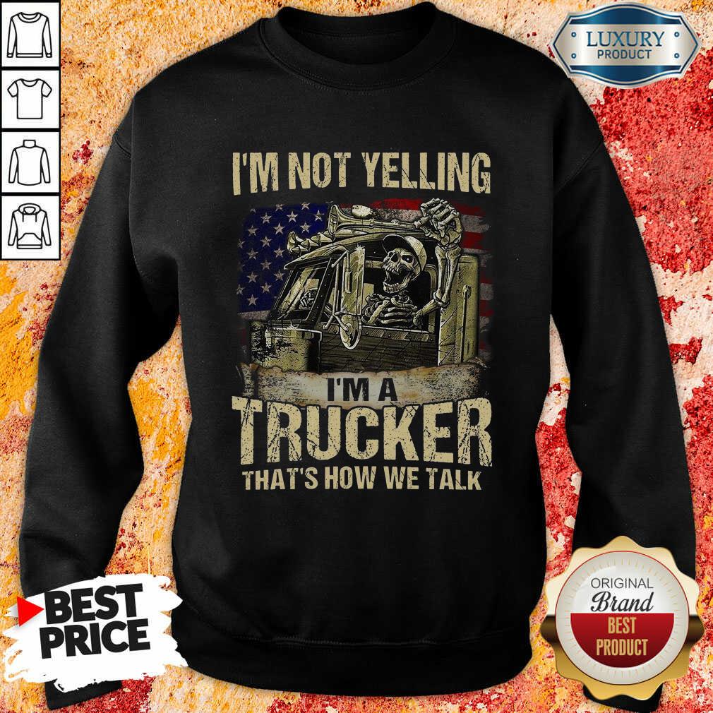 Malicious Trucker We Talk Skull American Flag 5 Shirt