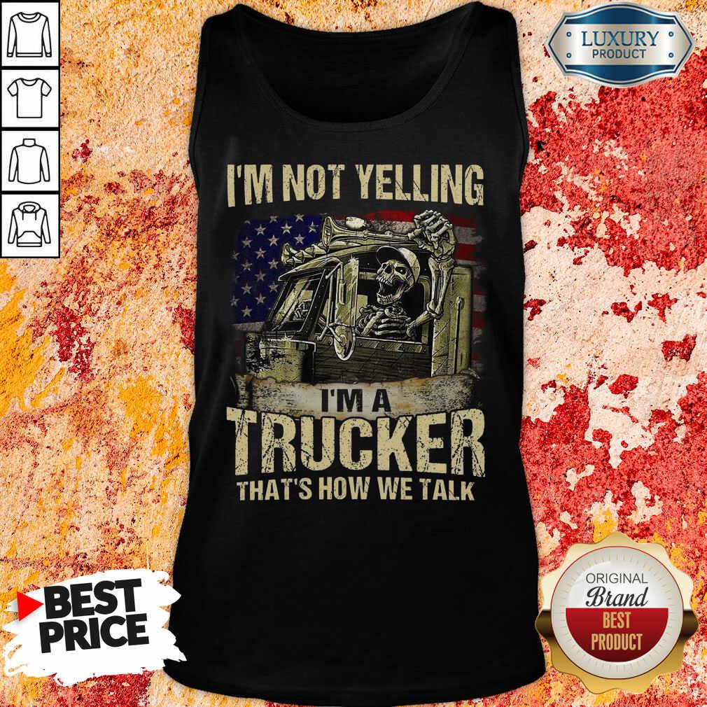 Malicious Trucker We Talk Skull American Flag 5 Shirt