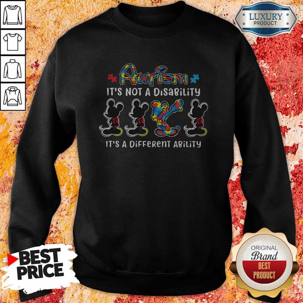 Mickey Mouse Autism It’s Not A Disability It’s A Different Ability Shirt